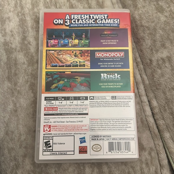 Hasbro Game Night (Nintendo Switch) MONOPOLY RISK TRIVIAL PURSUIT - Picture 3 of 3